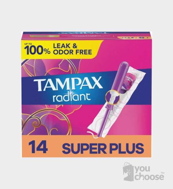 Tampax Radiant Tampons, Super Plus Absorbency